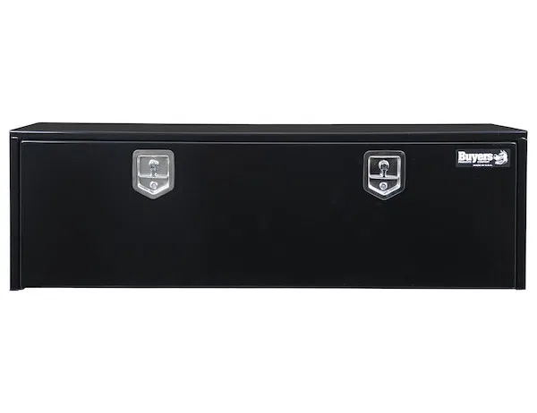 1702315 – BUYERS PROD Tool Box, Underbody 1 Recessed Drop Door Smooth Gloss Black Steel 60 Inch Length x 18 Inch Widt...